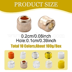 100 г 10-х цветных стеклянных бусин&nbsp;SEED-YW0002-89A