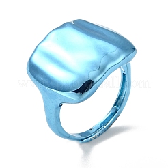 Латунный прямоугольный регулируемый перстень с печаткой для женщин RJEW-G254-01A