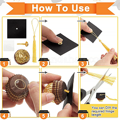 Kits de sombreros de doctorado de papel para hacer uno mismo&nbsp;DIY-WH0591-242