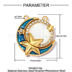 304 Edelstahl-Emaille-Anhänger&nbsp;STAS-OY014-65G