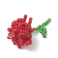 Подвески в виде цветов из стеклянного бисера&nbsp;PALLOY-MZ01224-03