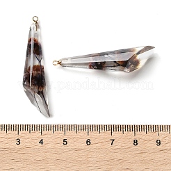 Подвески из прозрачной смолы с сухоцветами&nbsp;LS-RESI-A043-08B