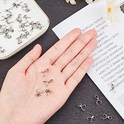 304ステンレススチール製アイスピックピンチベイル  ビーズコンテナ付  ステンレス鋼色  9x6.5x2.5mm  穴：3x4mm  約50個/箱&nbsp;STAS-UN0001-68P