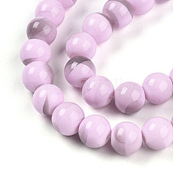 Выпечка окрашенные стеклянные бусины&nbsp;X1-DGLA-N013-10mm-08