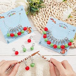 Подвесные украшения из смолы в виде яблока HJEW-PH01526