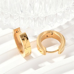 Серьги-кольца из нержавеющей стали 304 с эффектом полировки EJEW-M001-32G