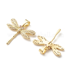 Экологически чистые латунные прозрачные подвески из кубического циркония с микропаве&nbsp;KK-G405-01G-RS