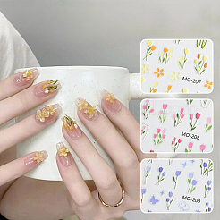 6 лист 6 стиля узор тюльпан самоклеящиеся наклейки для ногтей для домашних животных наклейки&nbsp;MRMJ-SP0001-20