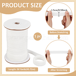 Cordón elástico plegable plano de poliéster&nbsp;OCOR-WH0120-55B