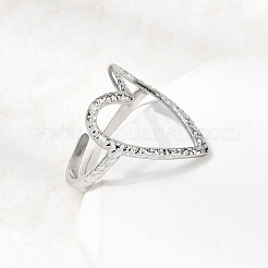 5 шт. открытые манжеты из нержавеющей стали 304 для женщин&nbsp;RJEW-K313-12P