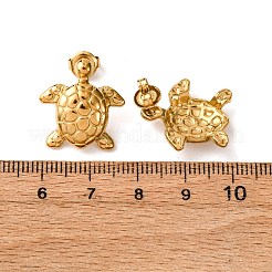 Серьги-гвоздики в форме черепахи из нержавеющей стали 304&nbsp;EJEW-Z135-02G-02