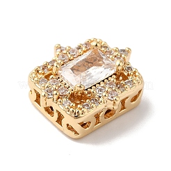 Латунь с прозрачными бусинами из циркония KK-G503-07G