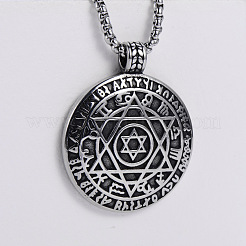 Уникальные ожерелья из нержавеющей стали в стиле панк с подвеской в виде звезды зодиака QJ8398