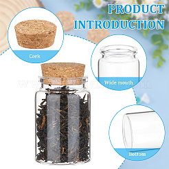 Пустая стеклянная бутылка AJEW-WH0470-43B