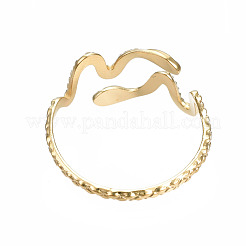 Кольцо-манжета из нержавеющей стали 304 с открытым плетением RJEW-T023-82G