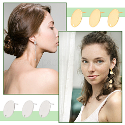 32 шт. 2 цвета 201 нержавеющая сталь фурнитура для сережек-гвоздиков STAS-UN0041-66