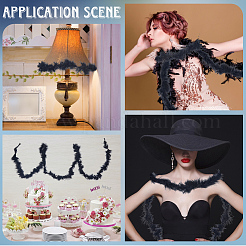 1 шт. боа из перьев индейки для танцев&nbsp;AJEW-GF0012-31D