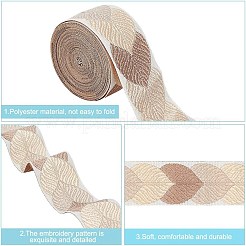 3 м полиэстеровая жаккардовая лента в виде листьев для аксессуаров одежды OCOR-DR0001-14D