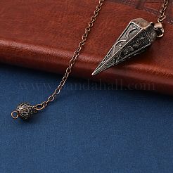 Стойка гальваническое покрытие латунный конус биолокационный маятник подвески AJEW-G064-01