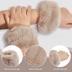 1 пара женских бархатных перчаток с нарукавниками&nbsp;AJEW-CY0002-21B