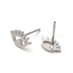 Orecchini a bottone in acciaio inossidabile 304 anti-ossidazione&nbsp;EJEW-P244-04P