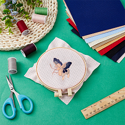 20 шт. 10-х цветные квадратные листы ткани для вышивки крестом&nbsp;DIY-BC0015-39