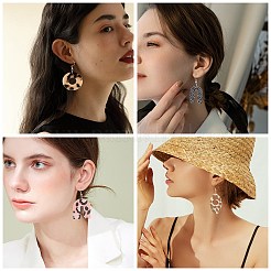 Наборы для самостоятельного изготовления сережек с леопардовым принтом&nbsp;DIY-SC0012-002