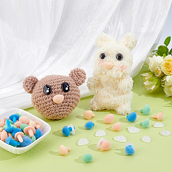 48 шт. 4 цвета 2 стиля треугольный смоляной и бархатный носик для рукоделия DOLL-PH0001-63