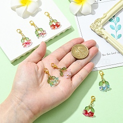 7 шт. подвесные украшения из стекла и акрила&nbsp;HJEW-YW00125