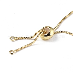 Creazione di bracciali con cursore a catena in ottone con placcatura a cremagliera&nbsp;KK-A142-017LG-01
