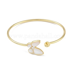 Изготовление браслета-бабочки из латуни с открытой манжетой и ракушкой KK-U020-17G