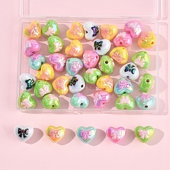 40 шт. акриловые бусины с УФ-покрытием PACR-FS0001-08