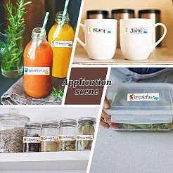 Самоламинирующиеся водонепроницаемые этикетки для детских бутылочек с надписью&nbsp;DIY-WH0504-25E