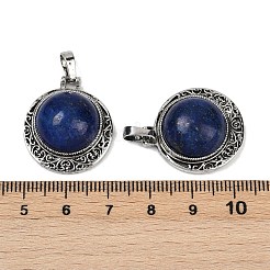 Gefärbte natürliche Lapislazuli-Halbrunde-Anhänger&nbsp;PALLOY-R159-01AS-09