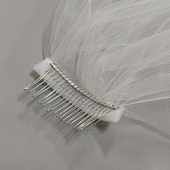 Brautschleier aus Polyesternetz&nbsp;AJEW-WH20073-032B