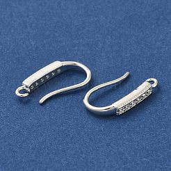 Стойка покрытие латунь микропаве прозрачный кубический цирконий крючки для сережек&nbsp;KK-A231-07S
