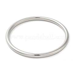 Brazaletes de anillo redondo simple de acero inoxidable 304 que no se deslustran para mujeres&nbsp;BJEW-F461-01E-P