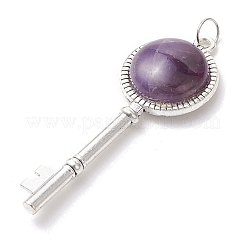 Большие подвески из натурального аметиста/розового кварца/лазурита/синтетического/опалита/черного камня&nbsp;PALLOY-JF02880