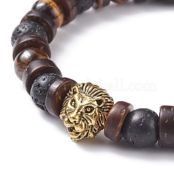 Bracelet extensible en noix de coco naturelle&nbsp;BJEW-JB08151
