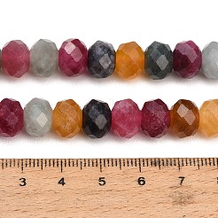 Fili di perle sfaccettate di giada bianca naturale tinta&nbsp;GG-CBAE966-01B-A