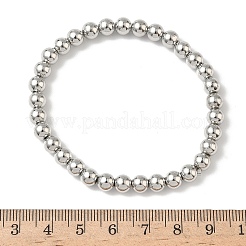 Латунные круглые браслеты из бисера для мужчин и женщин BJEW-B148-05D-P