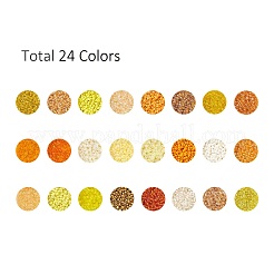 600g perles de rocaille en verre 24 couleurs&nbsp;SEED-JP0008-03-2mm