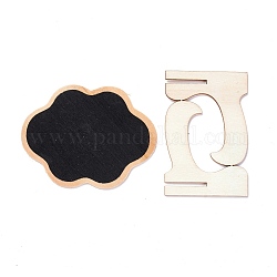Cloud Wooden Mini Chalkboard Signs, with Support Stand, for Wedding & Birthday Party Decoration, Black, 8.5x6.5x0.2cm