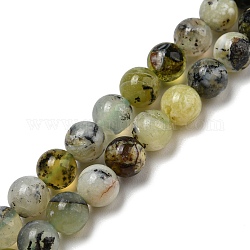 Chapelets de perles en opale vert naturel, ronde, 6mm, Trou: 0.8mm, Environ 62 pcs/chapelet, 15.51'' (39.4 cm)