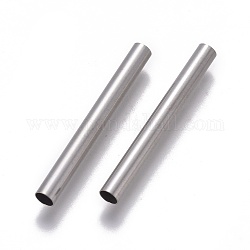 Perlas de tubo de 304 acero inoxidable, color acero inoxidable, 30x3mm, agujero: 2.8 mm
