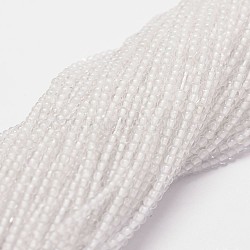 Quarzo naturale perline di cristallo fili, perle di cristallo di rocca, tondo, 2mm, Foro: 0.5 mm, 190 pcs / Filo, 15.7 pollice