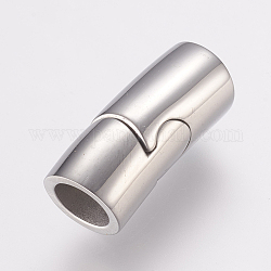 304 fermoirs magnétiques en acier inoxydable avec emembouts à coller, couleur inoxydable, 22mm, Trou: 6mm