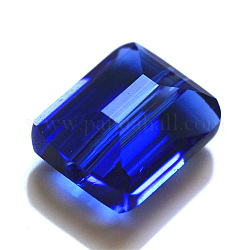 Imitazione branelli di cristallo austriaco, grado aaa, sfaccettato, rettangolo, blu, 10x12x5.5mm, Foro: 0.9~1 mm