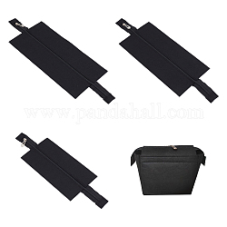 Wadorn 3 pz 3 inserti organizer per borse in feltro di lana, mini borsellino in feltro premium, accessori per borse, con la chiusura lampo, nero, 41~51.2x12~16.7x0.25cm, 1pc / style