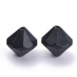Perline acrilico opaco, bicono, nero, 12x12mm, foro: 2mm, circa 630pcs/500g